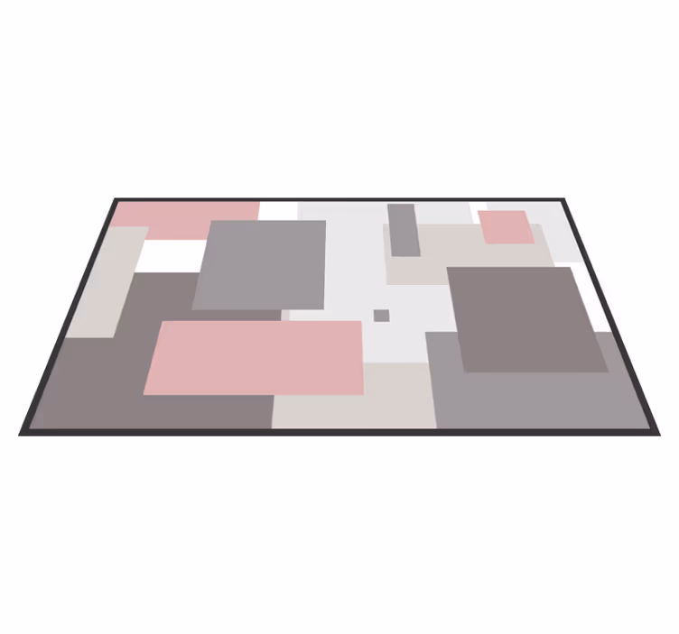 Vinylteppich nordisch Nüchterne nordische töne quadrate - TenStickers