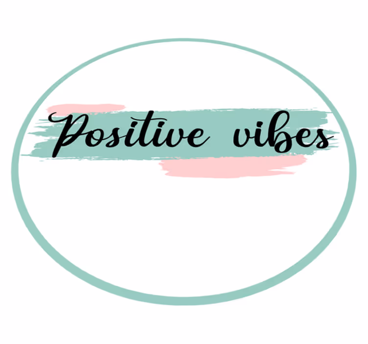 Vinyl Teppich Spruch positive schwingungen - TenStickers