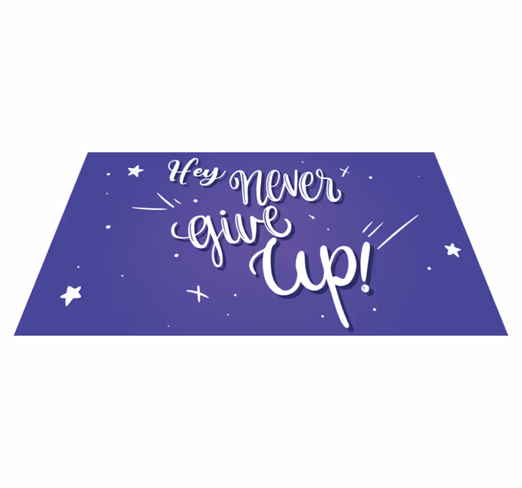 Vinyl Teppich Spruch zitat durchhalten - TenStickers
