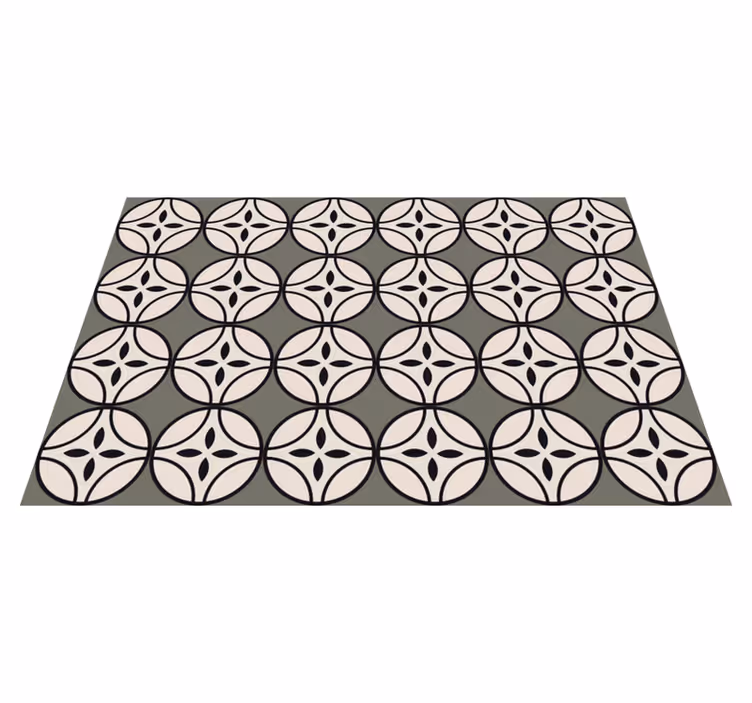 Vinyl Teppich Küche Elegantes ovales formmuster - TenStickers