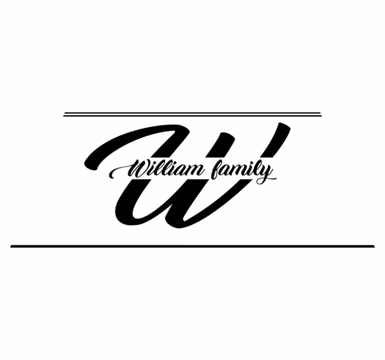 Vinyl Teppich Eingang familieninitial und name - TenStickers