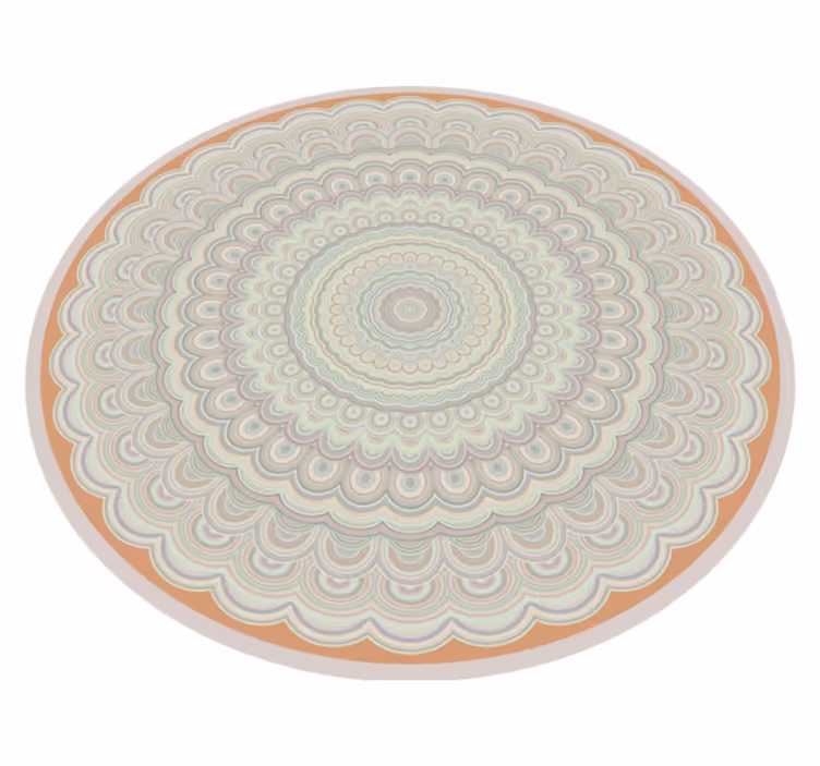 Vinyl Teppich Mandala kompliziertes kreisförmiges muster - TenStickers