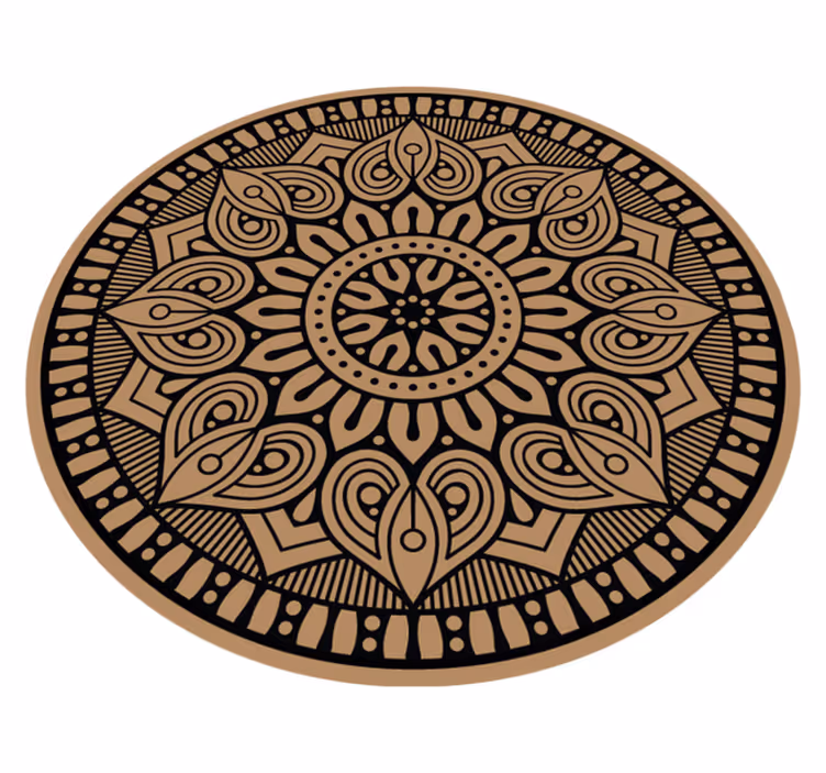 Vinyl teppich mandala mit raffiniertem muster - TenStickers