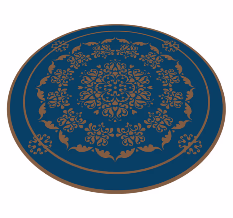 Vinyl Teppich Mandala elegantes rundes muster - TenStickers