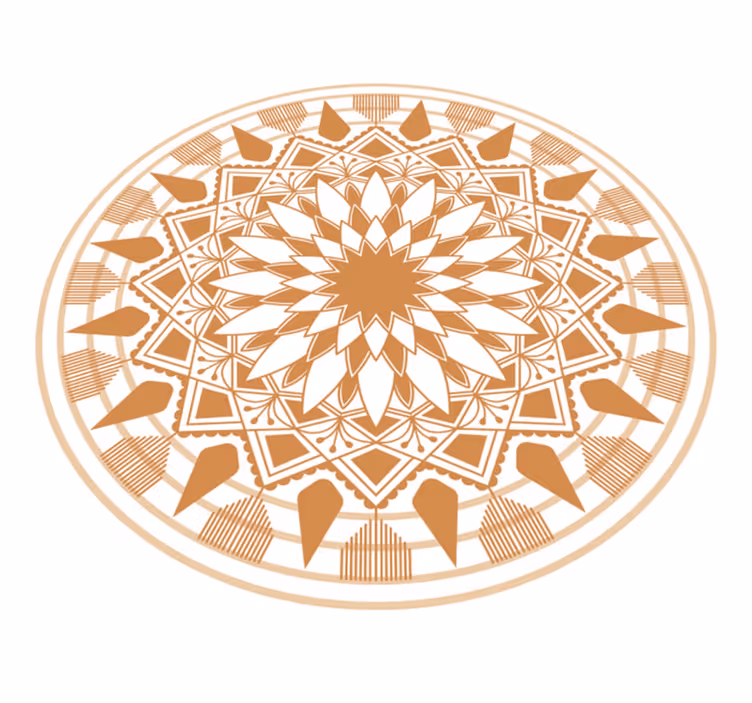 Vinyl Teppich Mandala komplexe geometrische anordnung - TenStickers