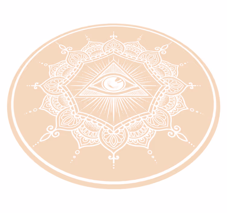 Vinyl Teppich Mandala allsehendes beiges auge - TenStickers