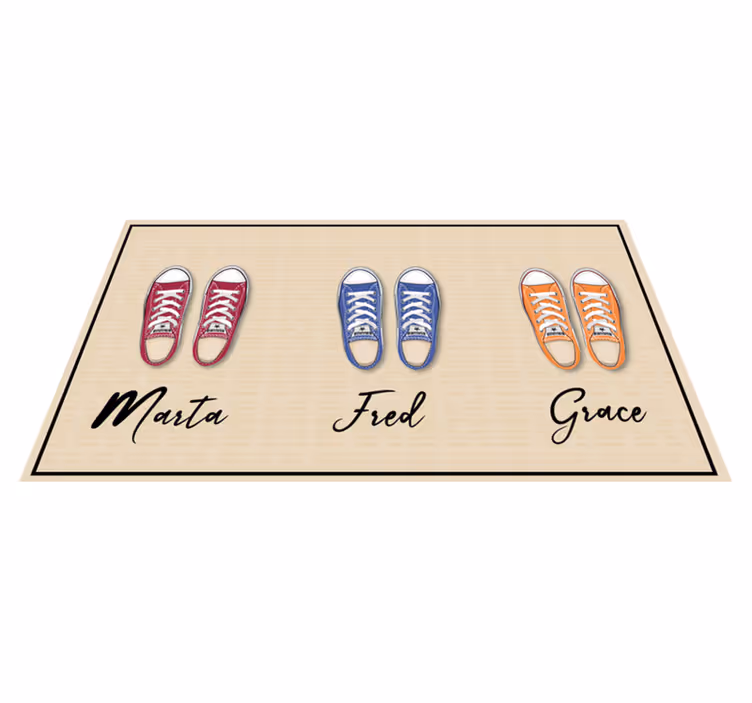 Vinylteppich mit Name Schuhe - TenStickers