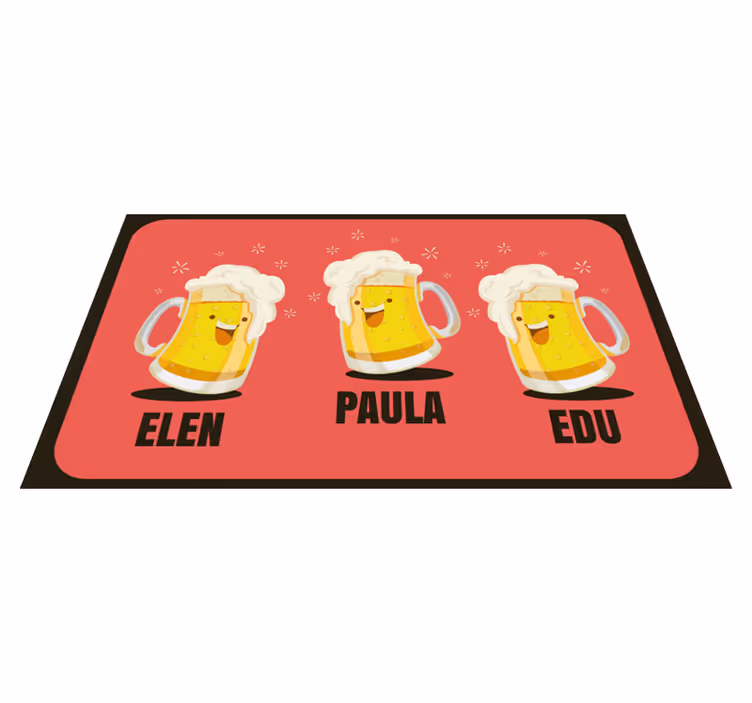 Vinyl Teppich Eingang benutzerdefinierte bierkrüge - TenStickers