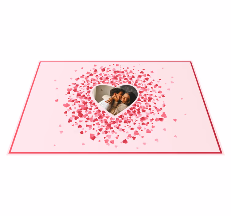 Vinylteppich mit Name Herz mit foto - TenStickers