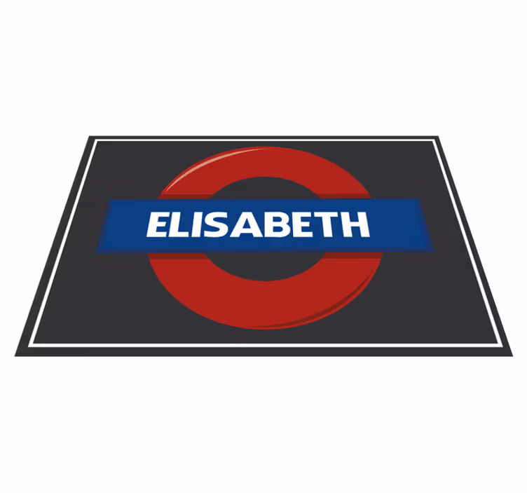 Vinyl Teppich mit Namen u-bahn-zeichen - TenStickers
