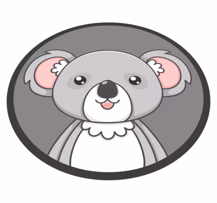Vinyl Teppich Kinder süße koala-illustration - TenStickers