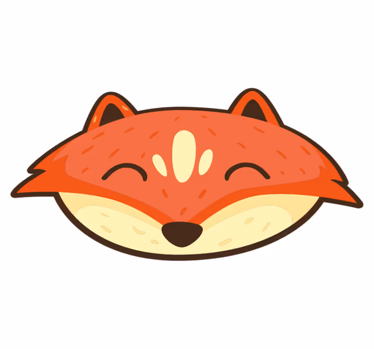 Vinyl Teppich Kinder glückliches fuchsgesicht - TenStickers