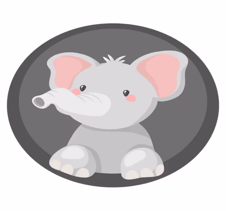 Vinyl Teppich Kinder rüssel eines elefantenbabys - TenStickers