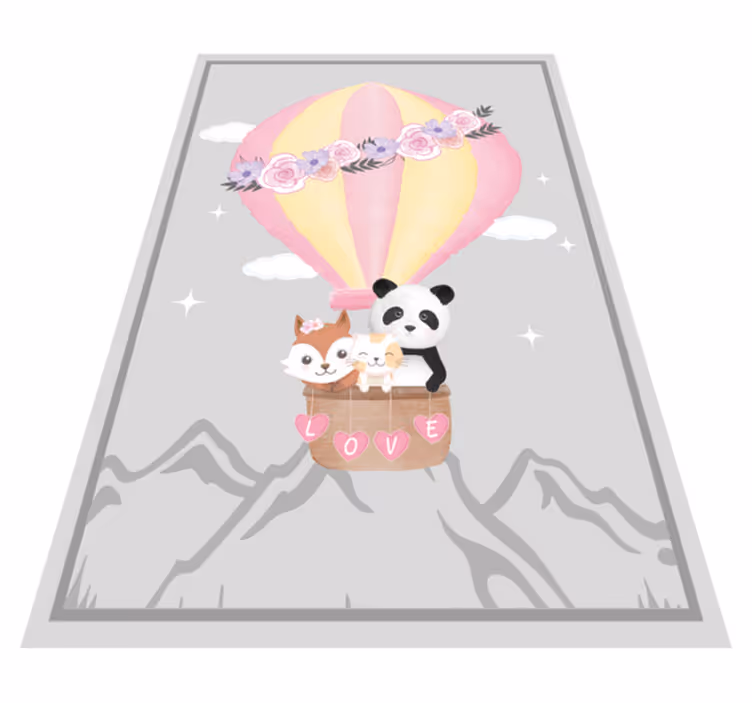 Vinyl Teppich Kinder heißluftliebe - TenStickers