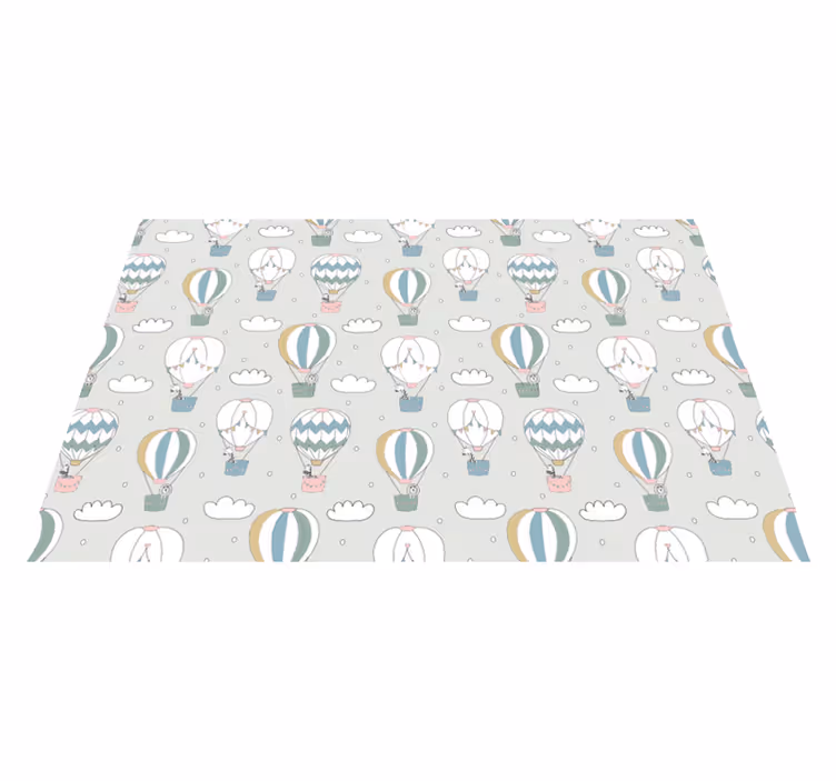 Vinyl Teppich Kinder aufblasbare graue ballons - TenStickers
