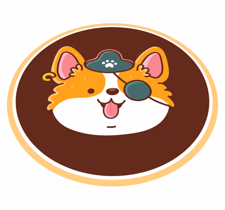 Vinylteppich Tiere Hund mit augenklappe - TenStickers