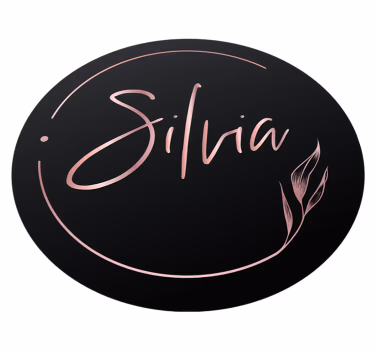 Vinyl teppich jugendzimmer eleganter individueller name - TenStickers