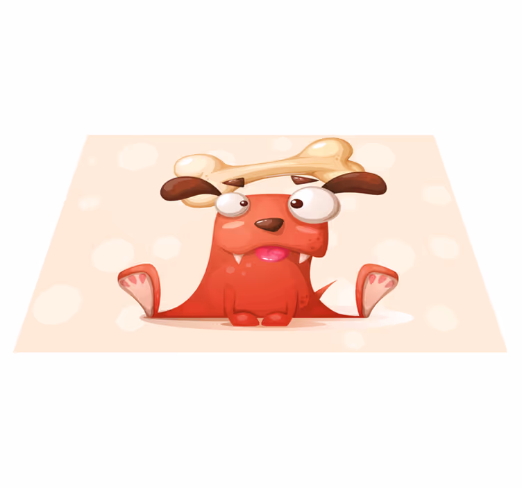 Vinylteppich Flur Verrücktes hundedesign - TenStickers