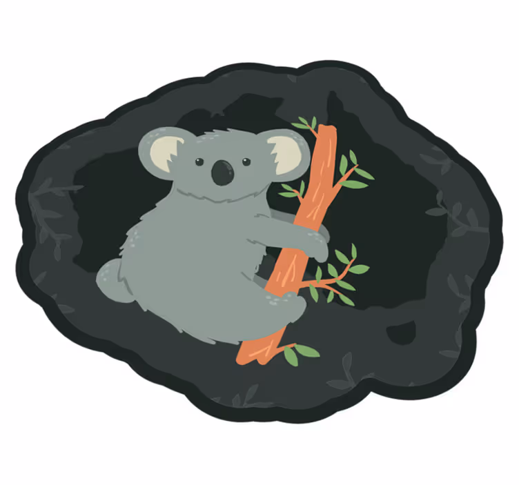 Vinyl teppich tiere mit süßem koala charme - TenStickers