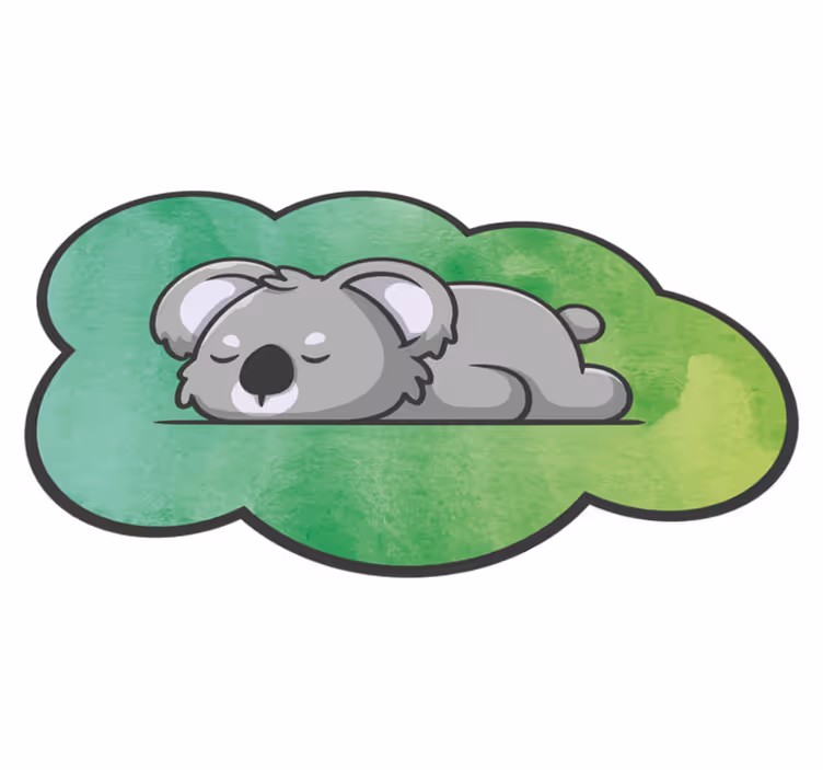 Vinylteppich Tiere Schlafender koala auf dem boden - TenStickers