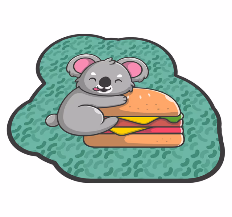 Vinyl Teppich Baby süßer koala-snack - TenStickers