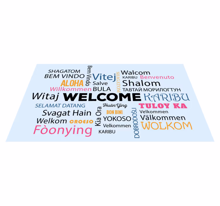 Vinyl Teppich Spruch willkommen an alle, aloha - TenStickers
