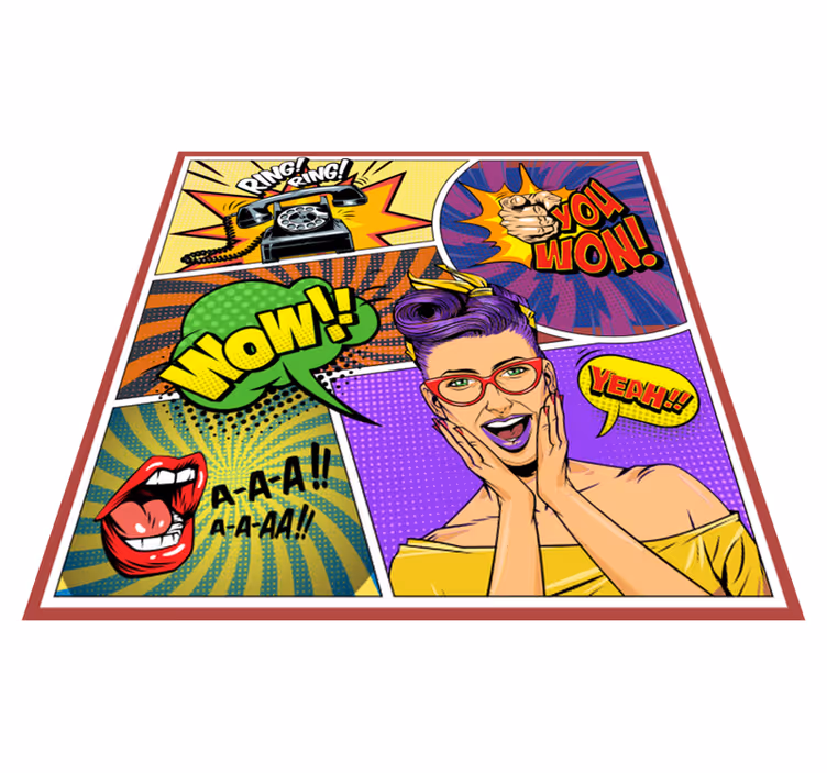 Vinylteppich kindlich pop-art-ausdrücke - TenStickers