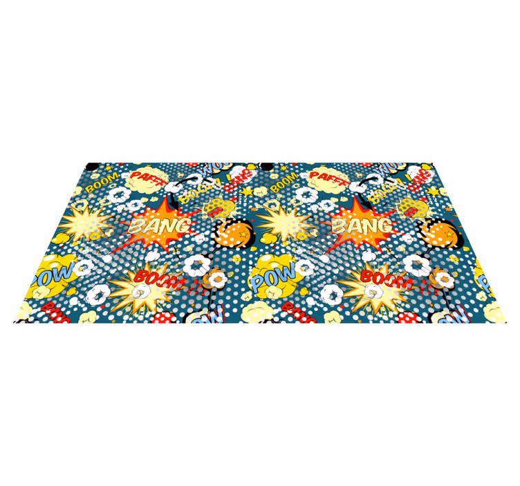 Vinyl Teppich Jugendzimmer comic-explosionen - TenStickers