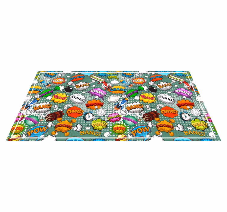 Vinyl Teppich Jugendzimmer comic-audioeffekte - TenStickers