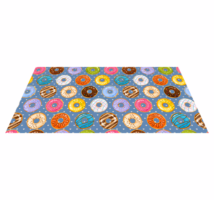 Vinylteppich Schlafzimmer Donut dessert Hintergrund - TenStickers