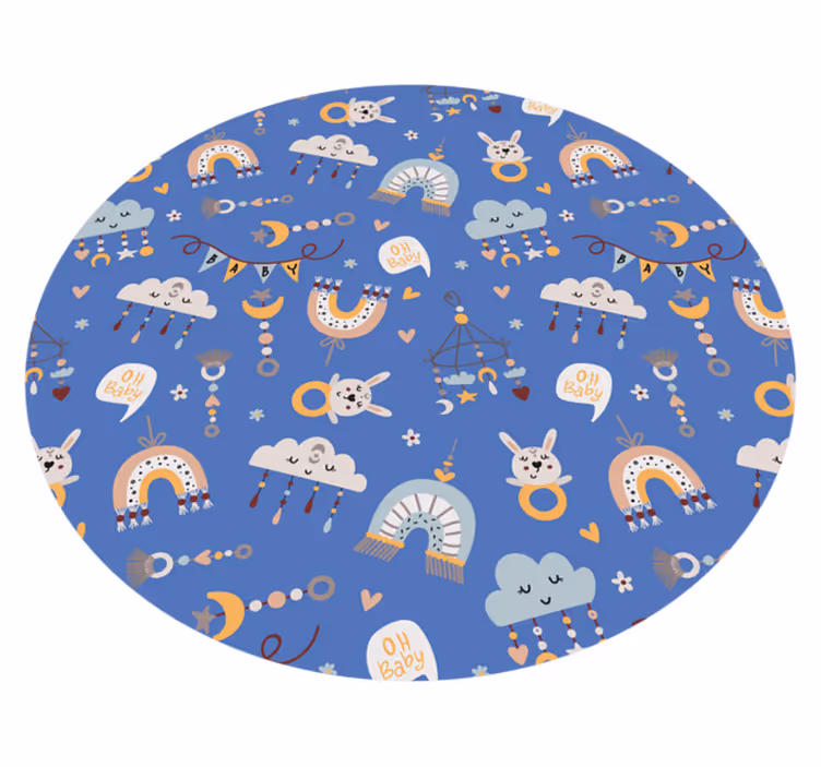 Vinyl Teppich Kinder tierbabymuster - TenStickers