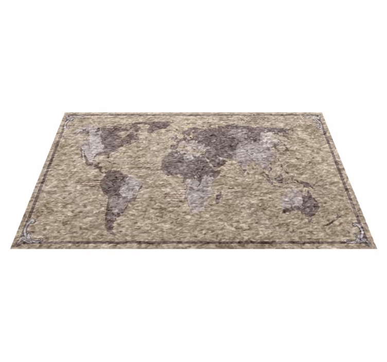 Vinyl teppich weltkarte globale kartenillustration - TenStickers