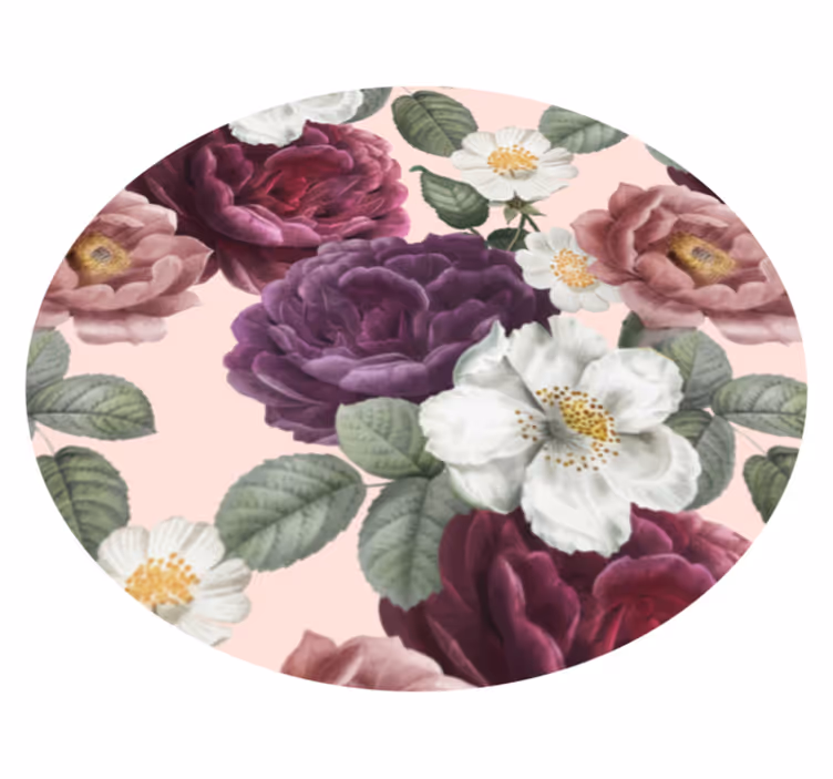 Vinyl teppich blumen elegantes blumenarrangement - TenStickers