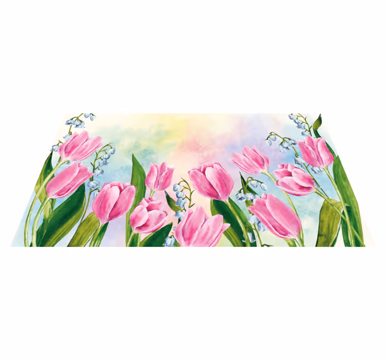 Vinyl Teppich Blumen tulpen-blumenarrangement - TenStickers