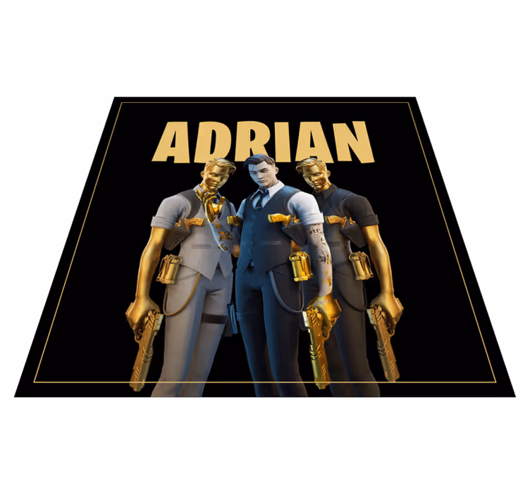 Vinyl teppich jugendzimmer mit individuellen trio-figuren - TenStickers