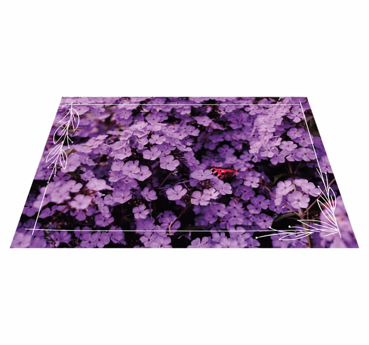 Vinylteppich Blumen Lila blumenfeld - TenStickers