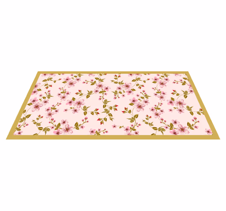Vinyl Teppich Blumen florales blütenmotiv - TenStickers