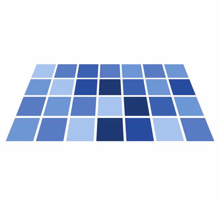 Vinyl Teppich Bad blaue Fliesen - TenStickers