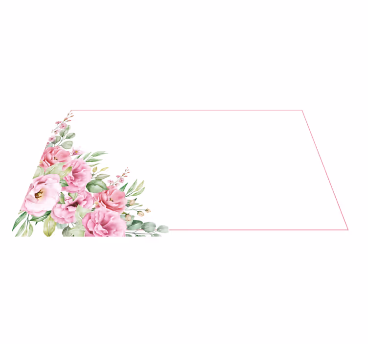 Vinylteppich Blumen Rosa rosen elegant - TenStickers