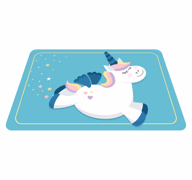 Vinyl Teppich Kinder süßer einhorn-galopp - TenStickers