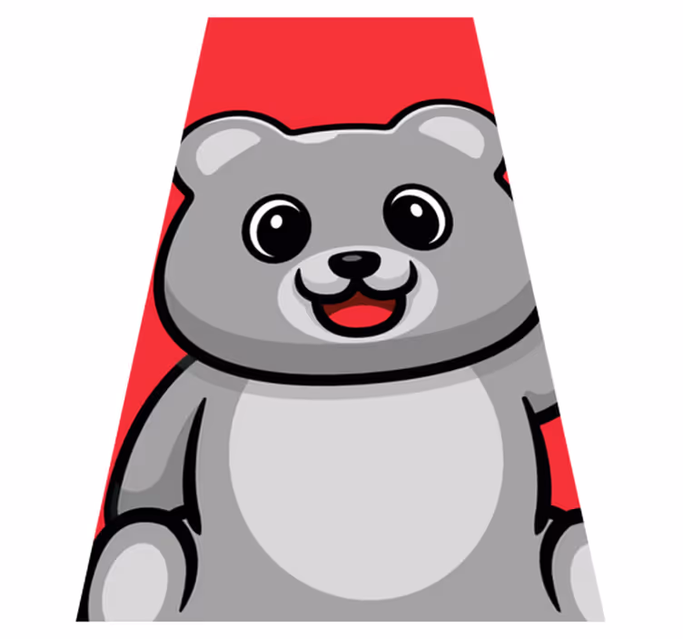 Vinyl Teppich Kinder fröhliches bärengesicht - TenStickers