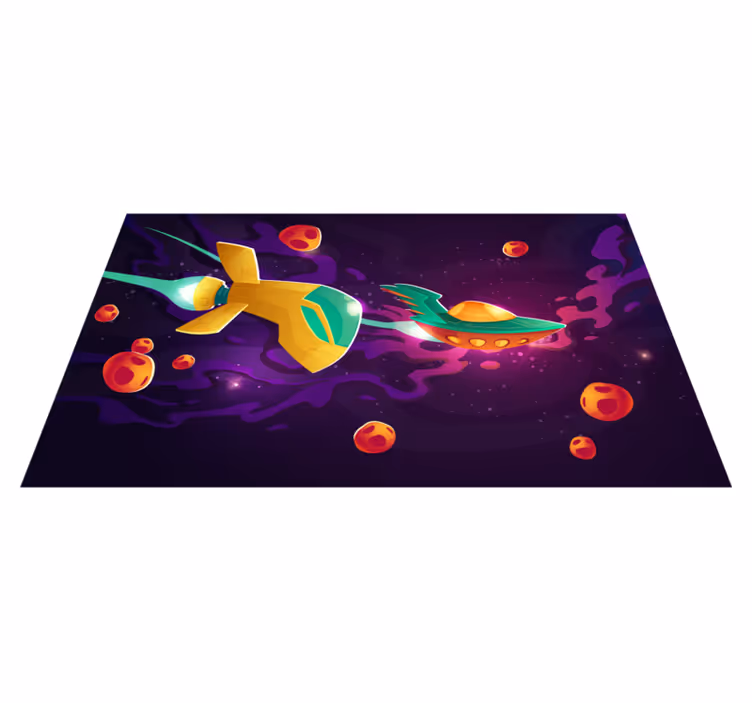 Vinylteppich kindlich konzept der kosmischen reise - TenStickers