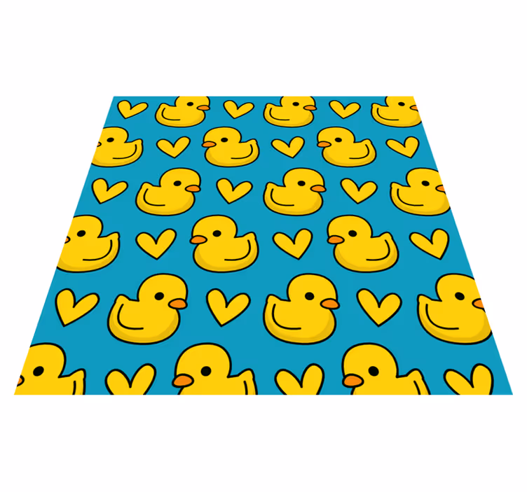 Vinyl Teppich Bad entenküken muster - TenStickers