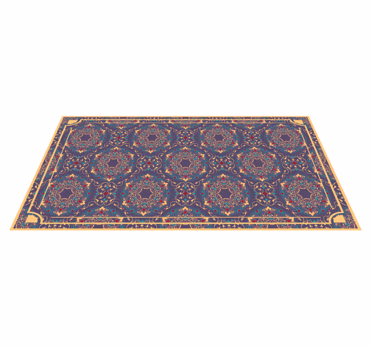 Vinyl teppich mandala mit komplexen motiven - TenStickers