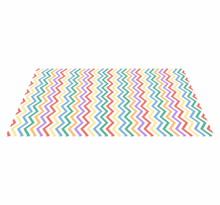 Vinyl Teppich geometrisch lebendiges zickzack-motiv - TenStickers
