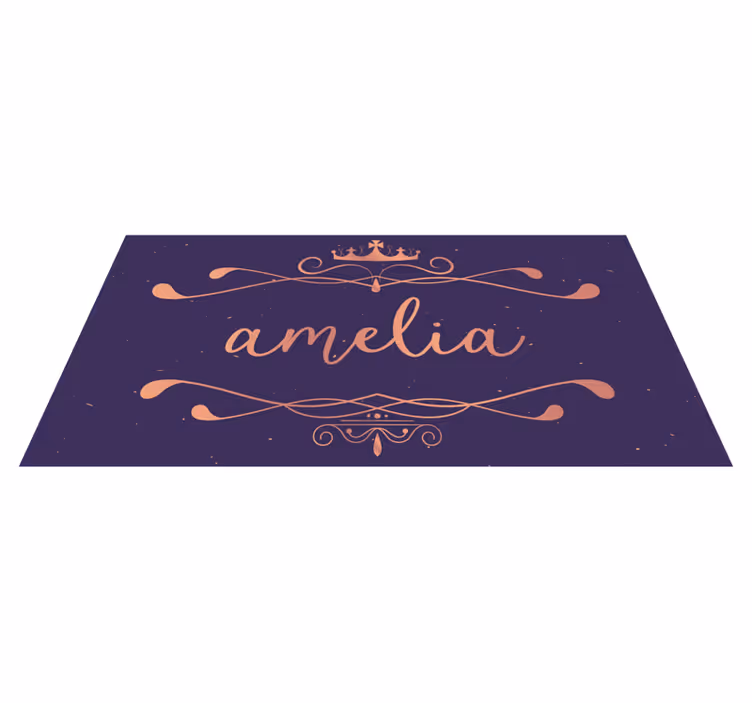 Vinyl Teppich mit Namen personalisierte namensmatte - TenStickers