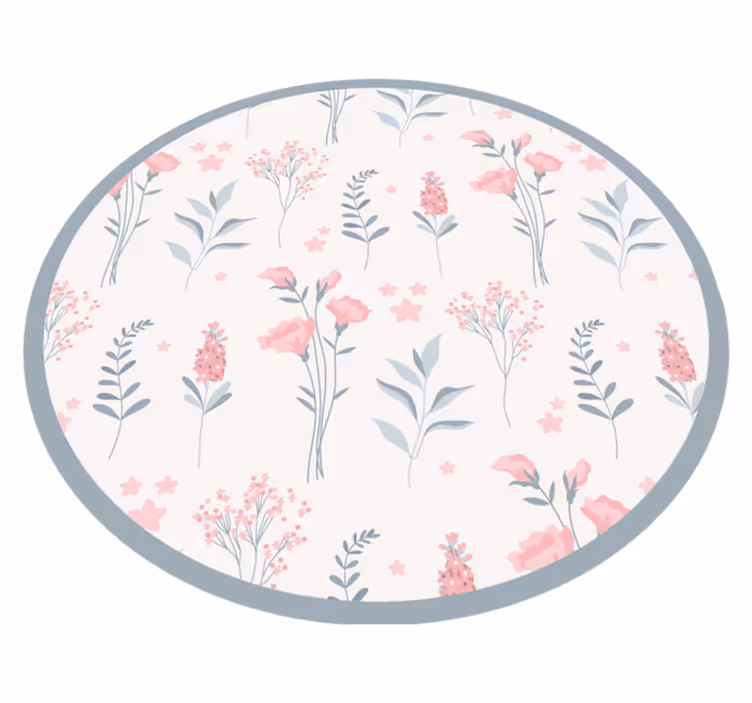 Vinyl Teppich Blumen blühendes elegantes muster - TenStickers