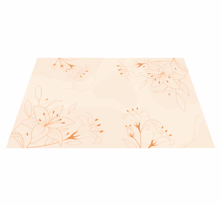 Vinyl Teppich Blumen elegante botanische komponente - TenStickers