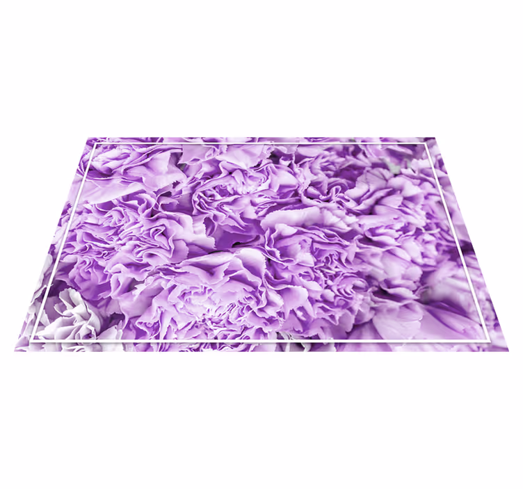 Vinyl Teppich Blumen leuchtend violette blüten - TenStickers