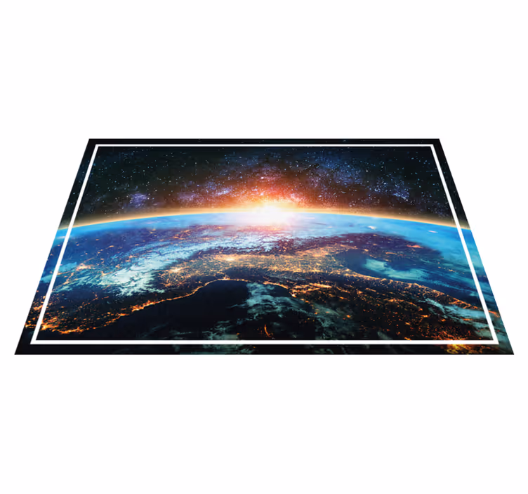 Vinyl Teppich Weltkarte planetenansicht - TenStickers
